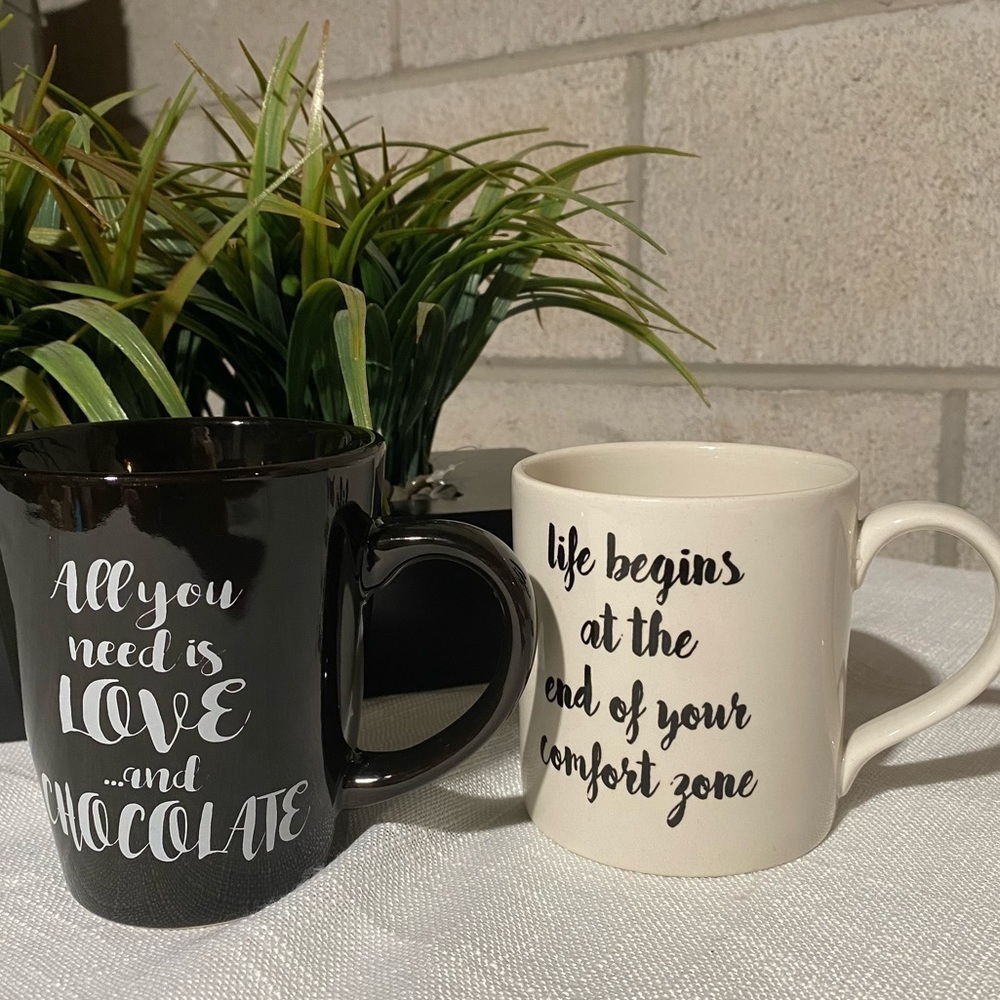 2 mugs with sayings/ one price​​​​​​​​​​
